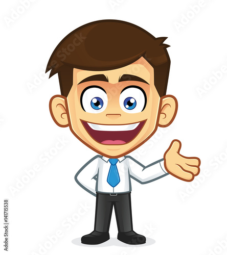 Welcoming businessman