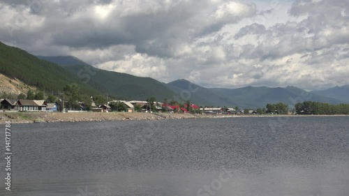 View of the village of Nizhneangarsk in the north of Lake Baikal.