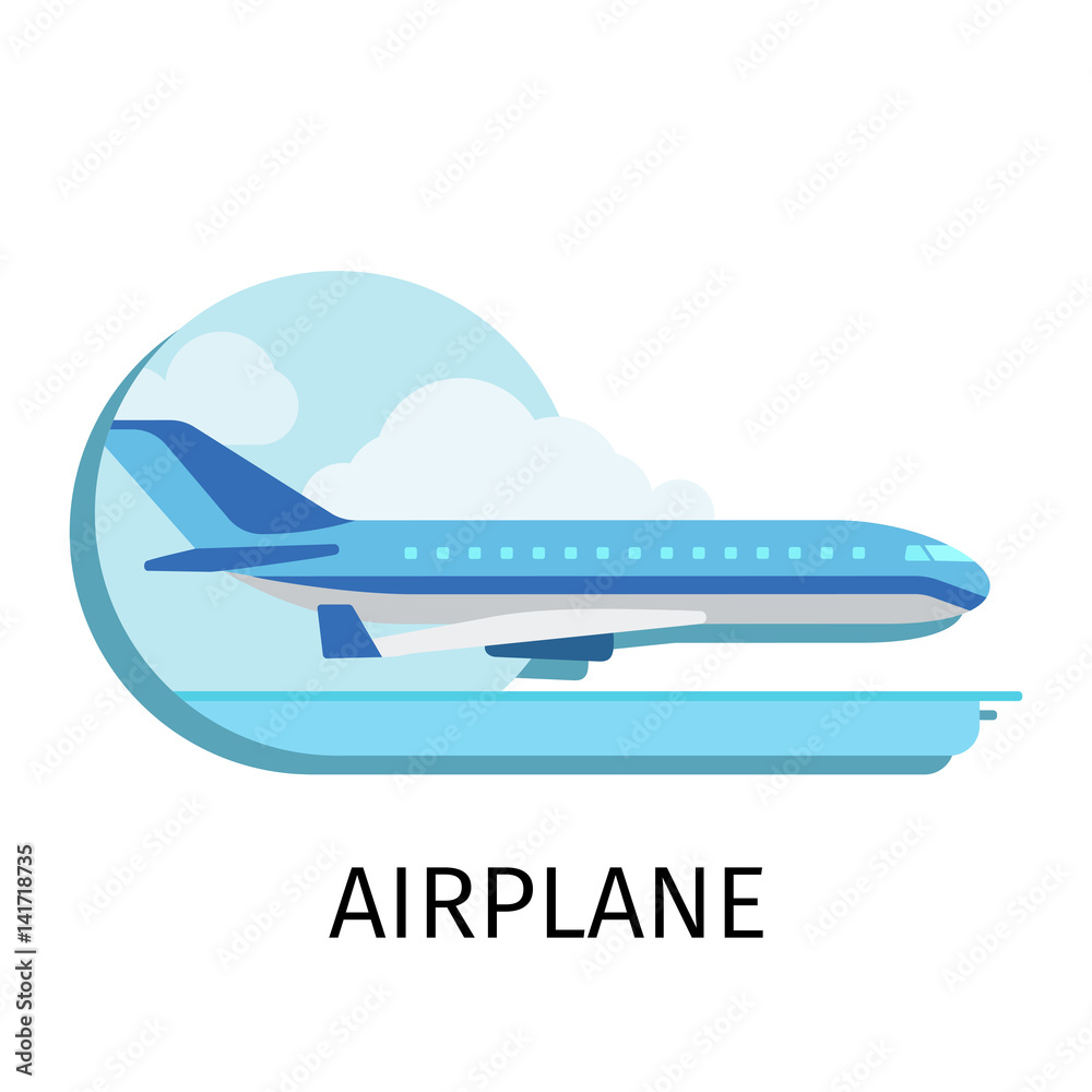 Airplane in flat style Airplane in flat style