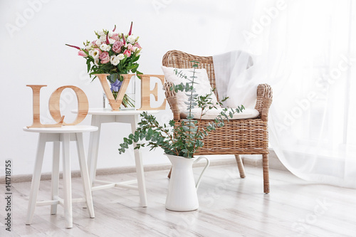 Interior design of room wit...