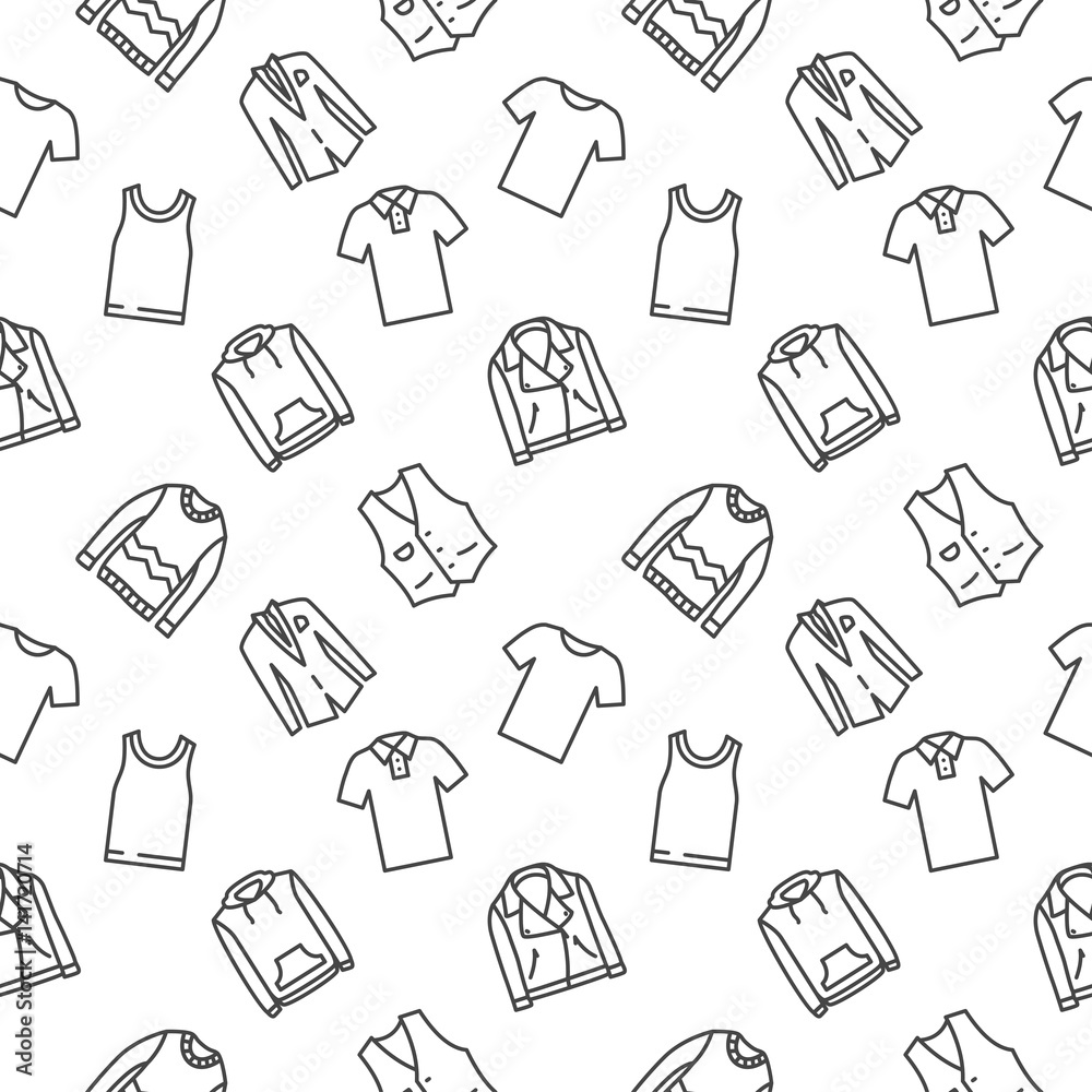 Shirt and top seamless pattern clothes