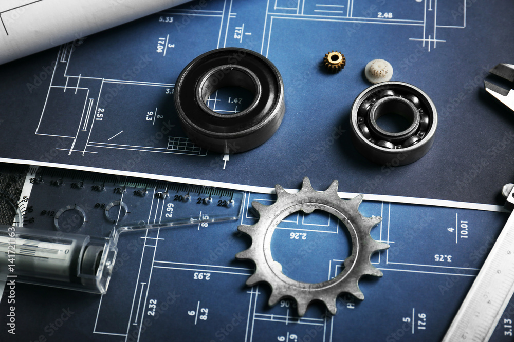 Different kinds of engineering tools on construction drawings ...