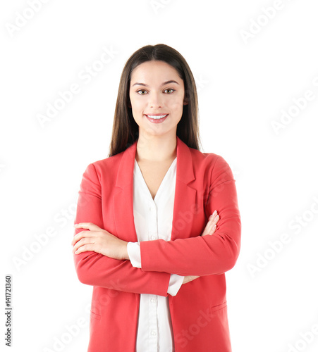 Beautiful young business wo...
