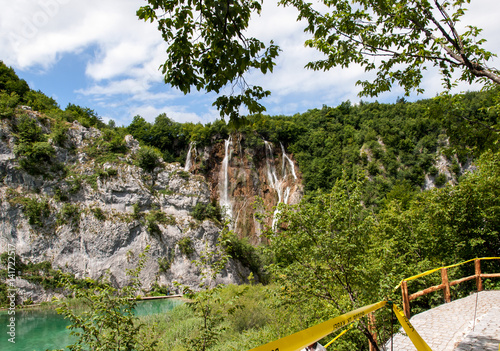 Breathtaking view in the Plitvice Lakes National Park .Croatia photo