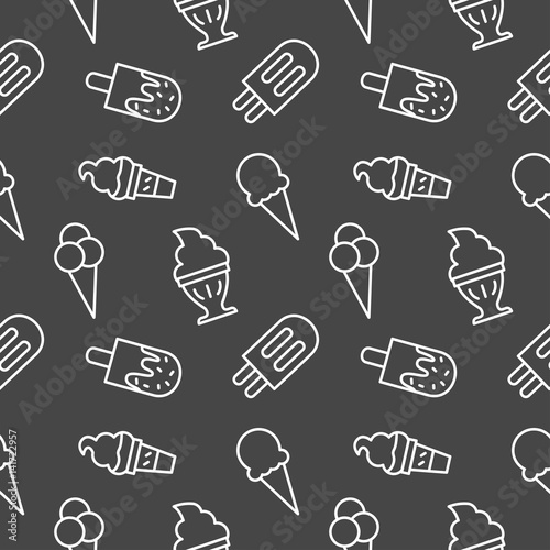 Icecream seamless pattern background