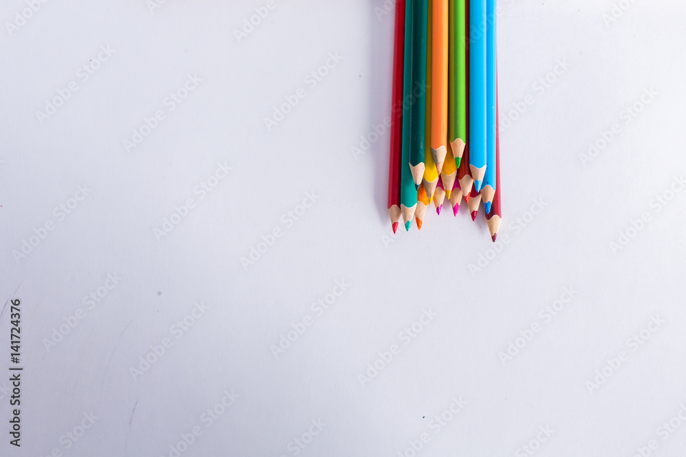 Beautiful and bright colored pencils Beautiful and bright colored pencils