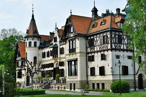 Lovely old mansion in a zoo Lesna. Zlin, Czech Republic-Europe.