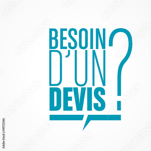 besoin d'un devis