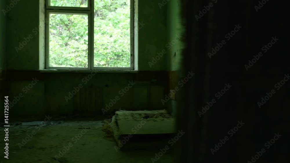 In the abandoned factory. Smooth and slow dolly shot In the abandoned factory. Smooth and slow dolly shot