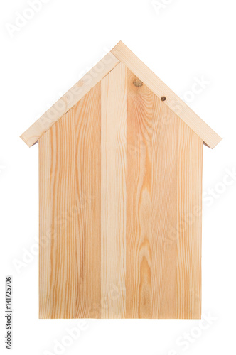 Birdhouse isolated. Back elevation