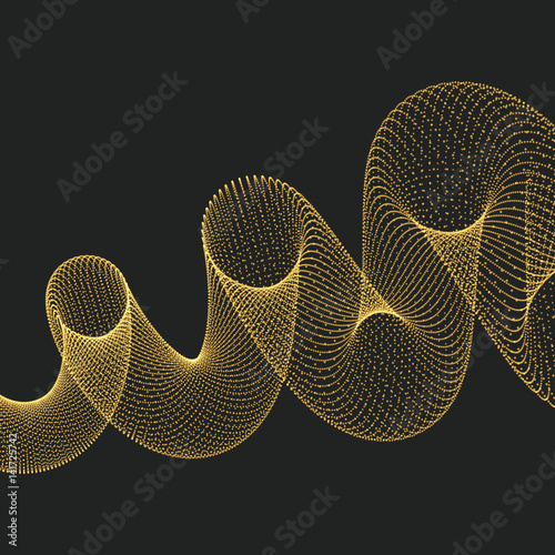 Helix. Molecular lattice. 3d Vector Illustration.