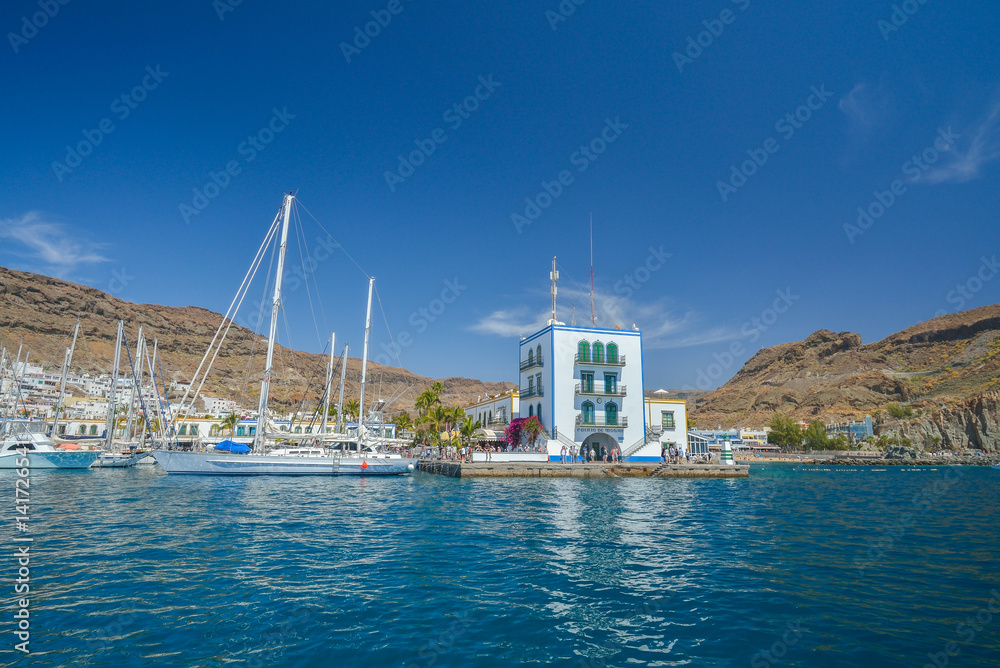 Naklejka premium Puerto de Mogan harbor in Gran Canaria Spain