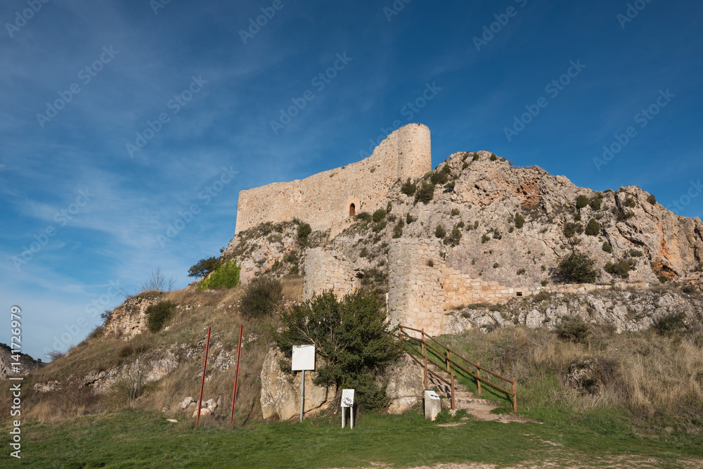 Medieval castle in Poza de la Sal, Burgos, Spain.