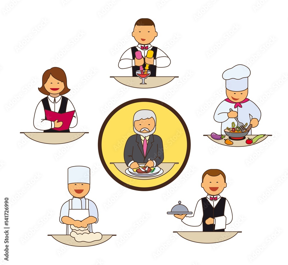 Catering staff. Restaurant team
