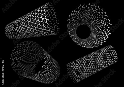 hexagonal mesh pipe like carbon nanotube