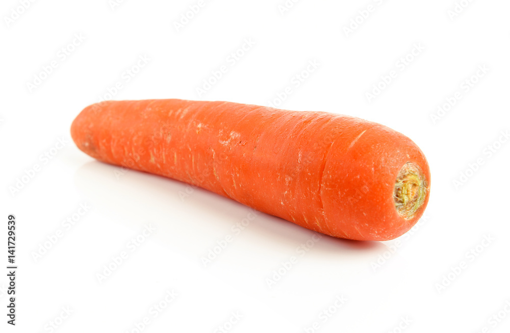 Fresh carrot with celery leaf on white background Fresh carrot with celery leaf on white background