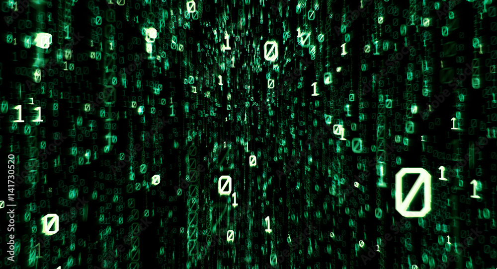 Technological background/Technological background bytes of binary code ...