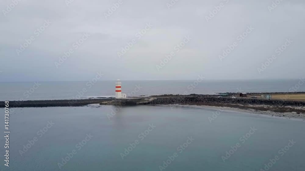 Gardur Lighthouse on the West Coast of Iceland Gardur Lighthouse on the West Coast of Iceland