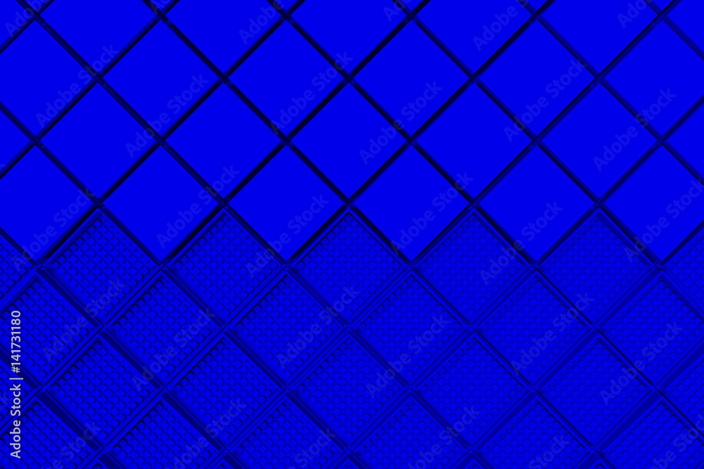 Futuristic industrial background made from blue square shapes Futuristic industrial background made from blue square shapes