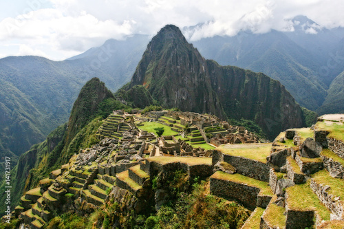 Bild auf Leinwand view of machu picchu