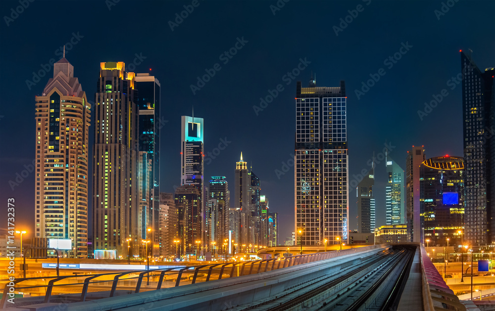 Obraz premium Skyline of Dubai downtown, UAE