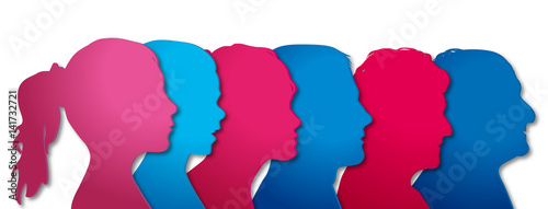 Génération - famille - parent - enfant - âge - sénior - silhouette