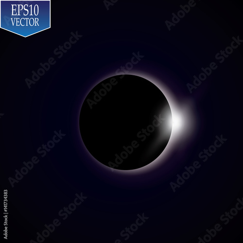 Vector illustration.Eclipse of the sun. EPS 10.
