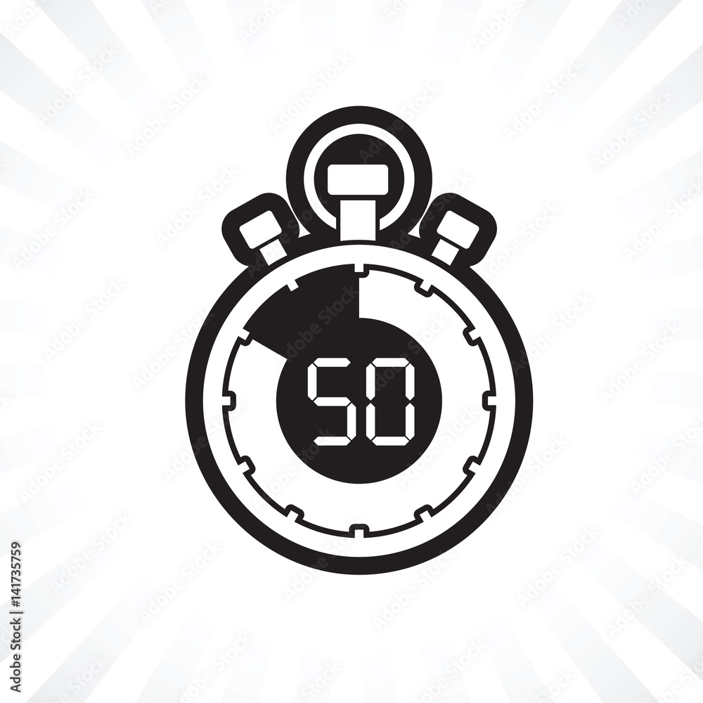 Fototapeta premium fifty minute stop watch countdown