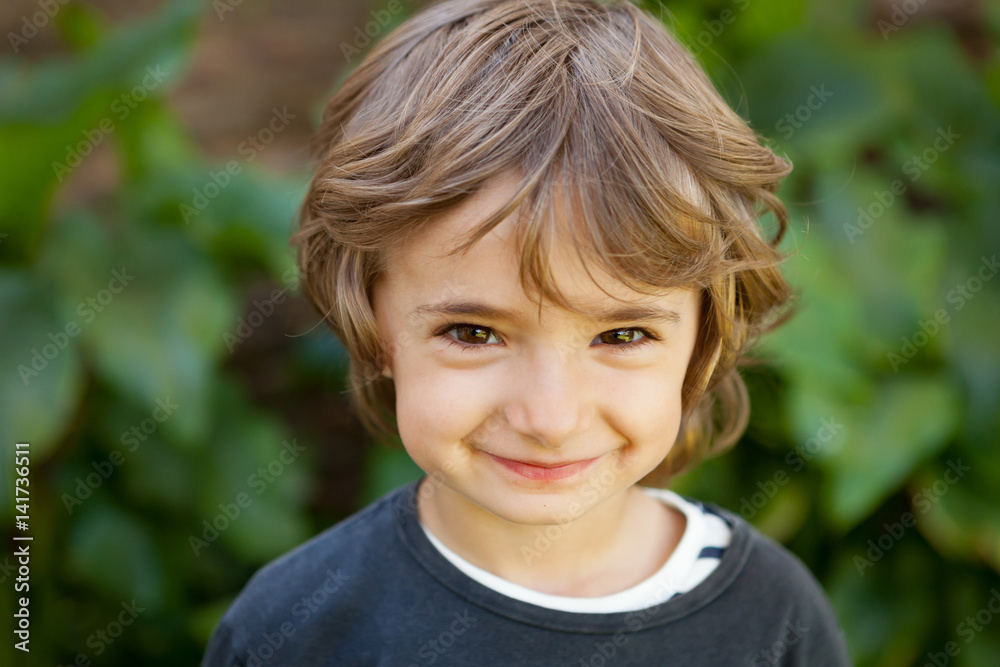 Portrait of a small child in the field Portrait of a small child in the field