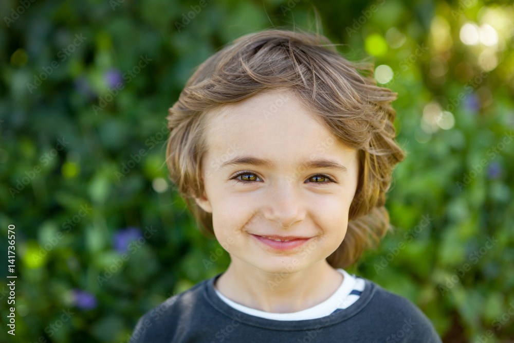 Portrait of a small child in the field Portrait of a small child in the field