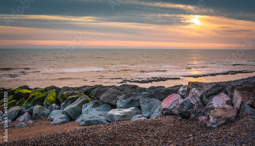 Rottingdean beach at sunset © Marius Comanescu