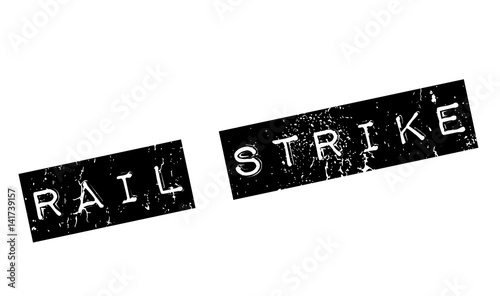 Rail Strike rubber stamp. Grunge design with dust scratches. Effects can be easily removed for a clean, crisp look. Color is easily changed.