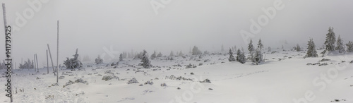 Fototapeta Naklejka Na Ścianę i Meble -  Winter landscape panorama of a Karkonosze mountains
