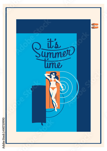 Summer Holiday and Summer Camp poster.