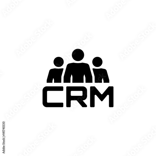 CRM System Icon. Flat Design.