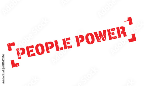 Bild auf Leinwand People Power rubber stamp