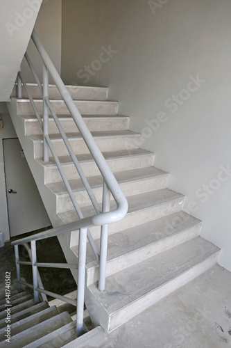 stairwell fire escape in a modern building
 photo