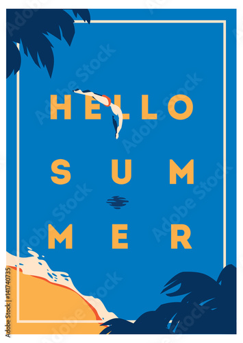 Summer Holiday and Summer Camp poster.