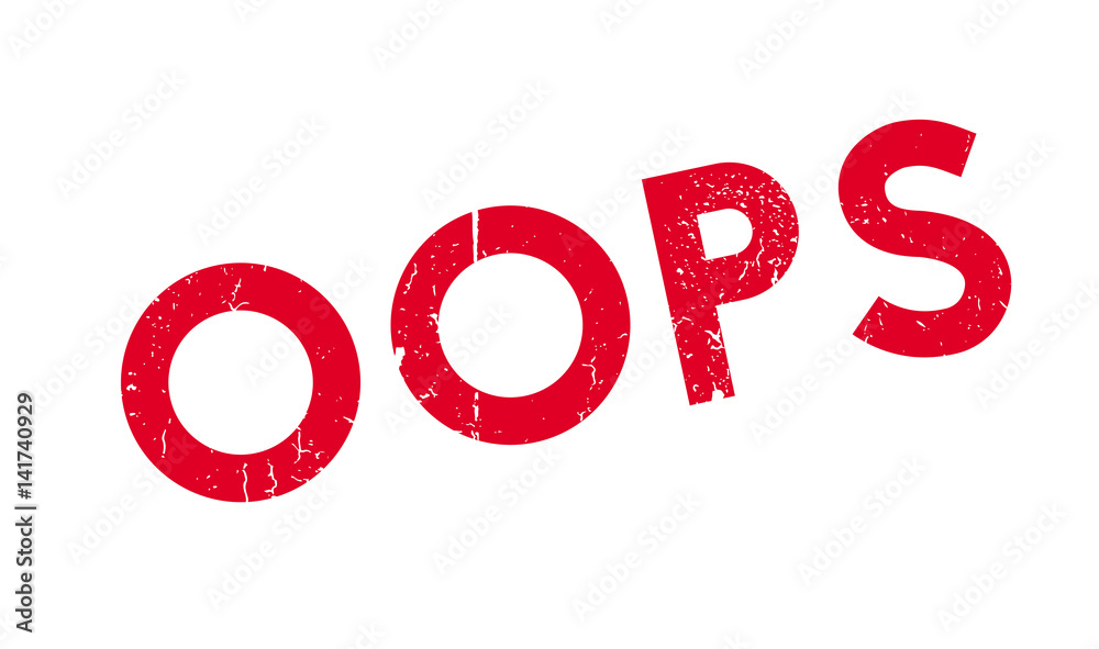 Oops rubber stamp. Grunge design with dust scratches. Effects can be easily removed for a clean, crisp look. Color is easily changed. Oops rubber stamp. Grunge design with dust scratches. Effects can be easily removed for a clean, crisp look. Color is easily changed.