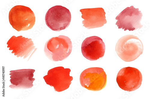 Red watercolor spots
