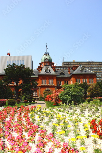 Hokkaido Agency Red Brick Office in spring