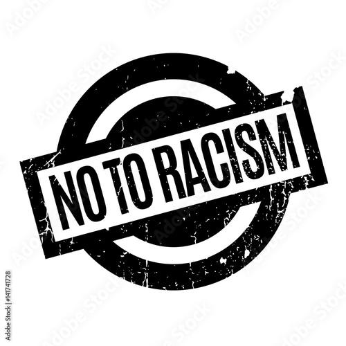 No To Racism rubber stamp. Grunge design with dust scratches. Effects can be easily removed for a clean, crisp look. Color is easily changed.