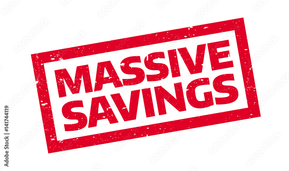 Massive Savings rubber stamp. Grunge design with dust scratches. Effects can be easily removed for a clean, crisp look. Color is easily changed. Massive Savings rubber stamp. Grunge design with dust scratches. Effects can be easily removed for a clean, crisp look. Color is easily changed.