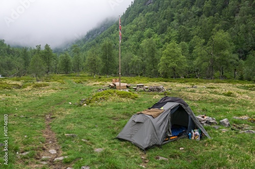 Wild camping in Norway photo
