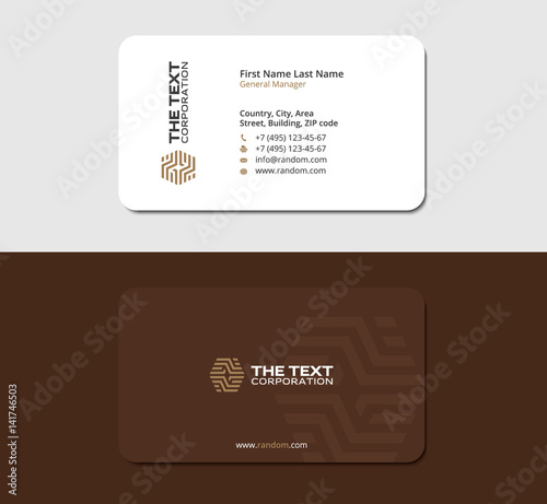 brown business card for parquet and laminate store