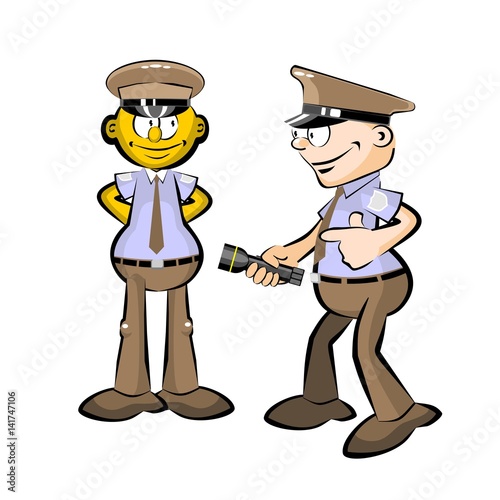 Two Guards custodying with Lantern