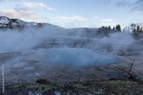View at West Geyser, Yellowstone national park 