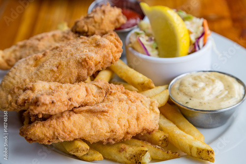 Fried Fish Dinner with Fries