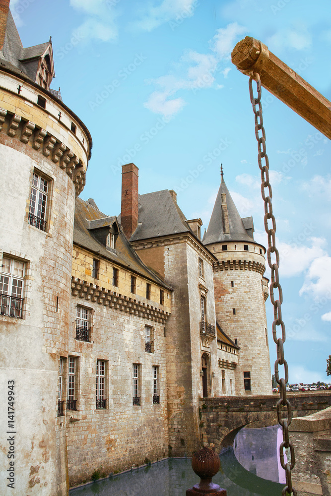 Fototapeta premium Château de Sully sur Loire, Loiret, Val de Loire, France 