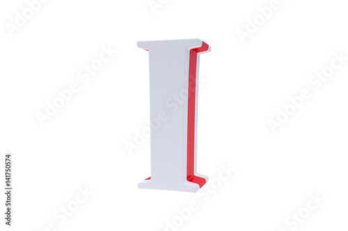Alphabet letters, isolated on white background. Alphabet letter I made with Candy on white background.